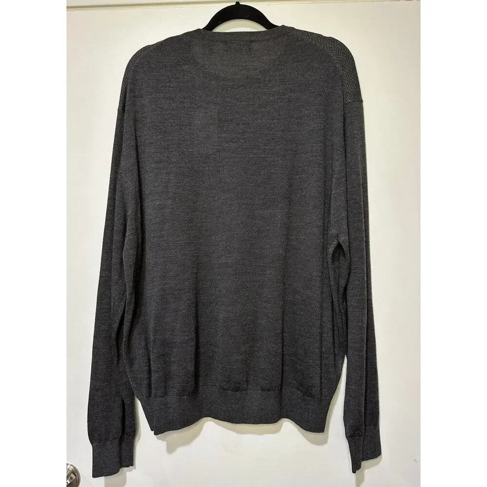 Linea Rosso Nordstrom Men's Charcoal Merino Wool Sweater Size XXL New w/ Tags